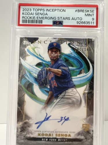 2023 Topps Inception Kodai Senga Rookie Auto 81/149 PSA 9 - Picture 15 of 15