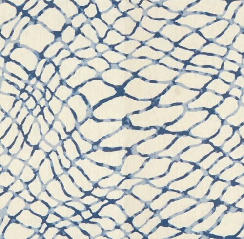 Kravet Stunning Modern Netting Linen Print Fabric- Waterpolo / River 1.75 yds - Afbeelding 1 van 5