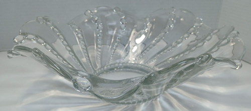 Vintage Heisey No 1559 'Columbia Crimped' 12" Crystal Bowl - Picture 4 of 7