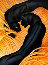 Major Felten: Black Panthers 22x30 Archival Quality Fine Art Print