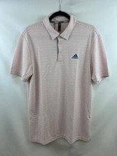 ADIDAS GOLF Men's 2 COLOR CLUB Short Sleeve Polo Shirt Pink Tint Blue Sz M NWT