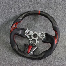 Real Carbon Fiber Steering Wheel Fits Infiniti Q50 14-17 Non-Heated