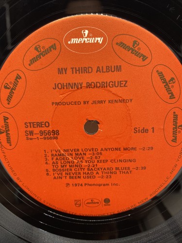 Johnny Rodriguez My Third Album 1974 Vinyl LP Mercury Records SRM-1-699 - Picture 8 of 12