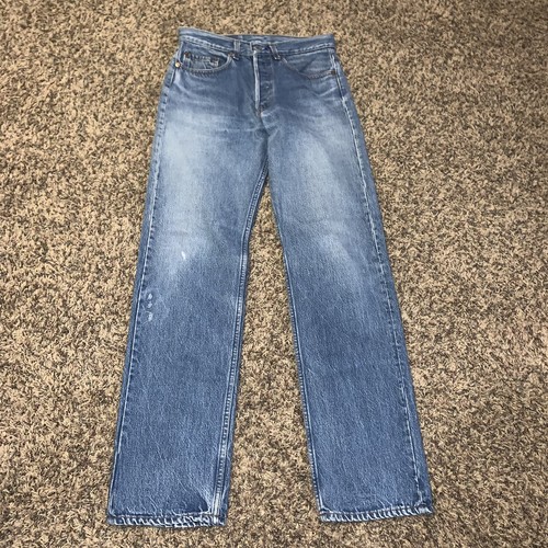 Vintage Levis 501 Denim Jeans 31x34 Made in USA Broken In 501-0115 501XX  Button | eBay