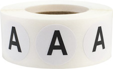 Alphabet Letters Inventory Stickers  3/4 Inch  500 Pack  Pick One Letter