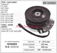 Elektromagnetische Kupplung Warner RasenmäHer Cub Cadet 029035