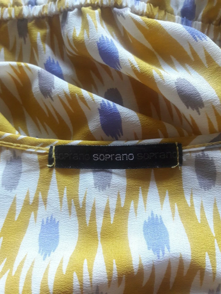 Soprano Woman's Yellow Semi-Sheer Dress Size Medium M - Image 3 of 3