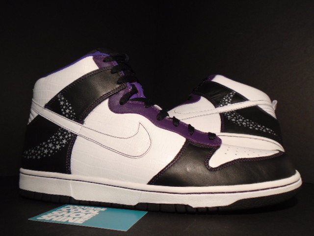 2006 NIKE SB DUNK HIGH PREMIUM CROCODILE STARS BLACK WHITE PURPLE DIAMOND NEW 13 2006 NIKE SB DUNK HIGH PREMIUM CROCODILE STARS BLACK WHITE PURPLE DIAMOND NEW 13