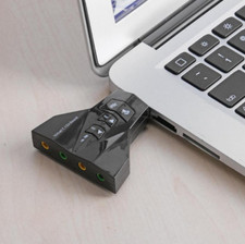 Dual Microphone USB 2.0 3D Audio Card Converter Sound Card Virtual 7.1 Channel
