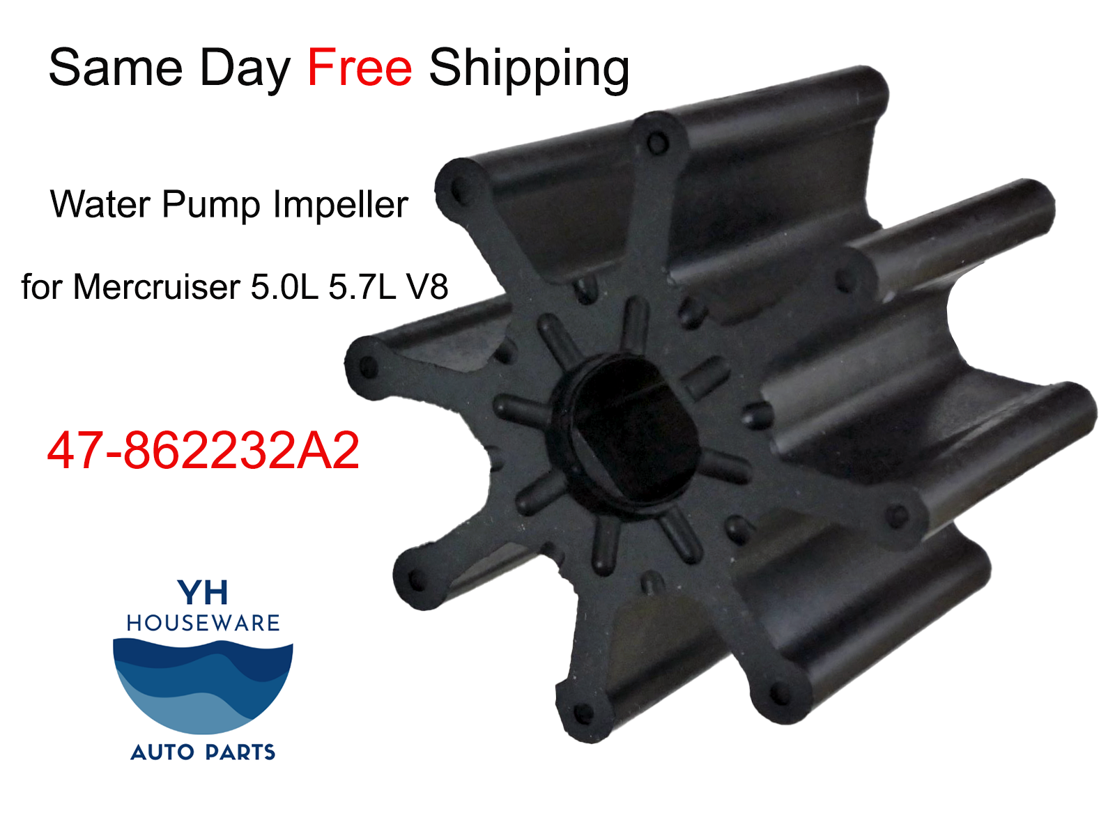 Boat Motor Impeller For Mercury Mercruiser 4.3L 5.0L 5.7L 6.2L 8.1L Sterndrive E - Foto 7