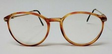 Oversized Vintage Retro Eye Glasses Eyeglass Frames Owlish Bright Brown Gold