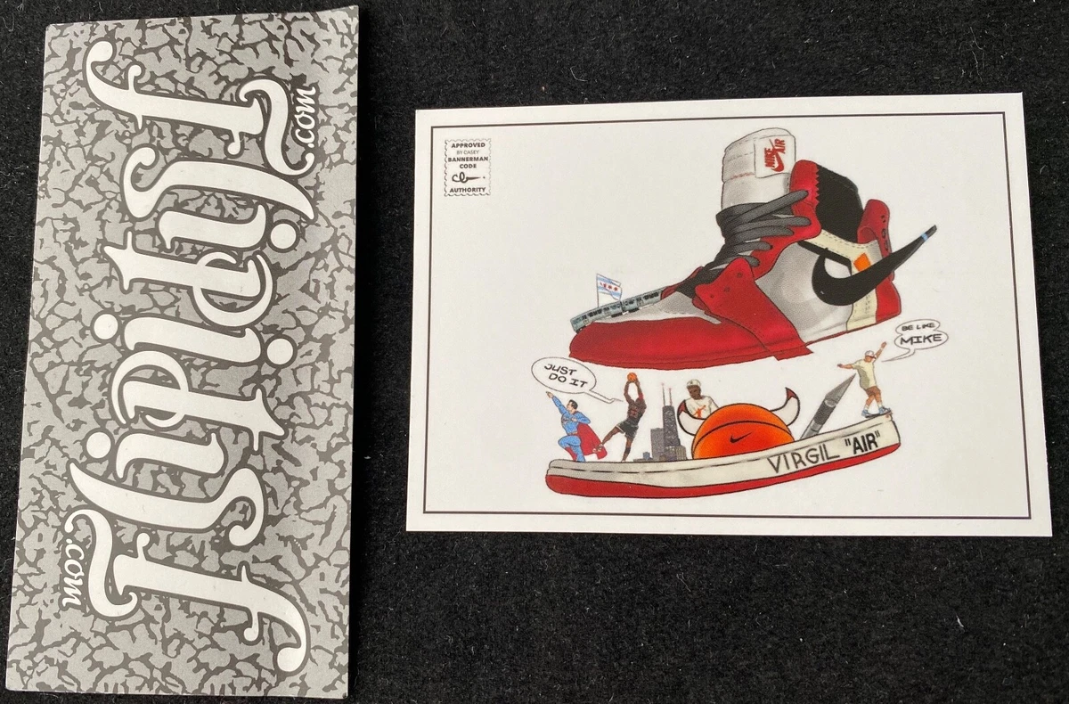 2022 FOOT LOCKER PANINI SNEAKER CARD NIKE AIR JORDAN 1 OFF-WHITE CHICAGO  PROMO | eBay