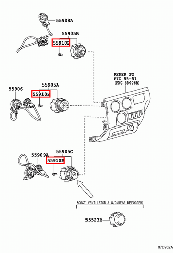 Genuine Hilux TGN26 TGN16 TGN10 KUN36 KUN35 KUN26 KUN25 Heater Control Bulb - Picture 6 of 9