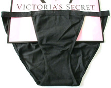 VICTORIA'S SECRET Cotton String Bikini Panty S M L XL Black NWT VS FREE SHIP 4 