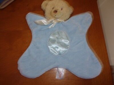 NEW BLUE GUND 13" TEDDI BEAR SATINEESNUGS BABY SHOWER