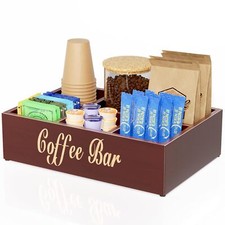 Coffee Station Organizer For Countertop Wooden Coffee Bar Organizer With Removab