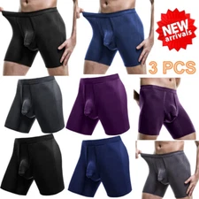 3PCS Men Underwear Separate Penis Ball Pouch Breathable Boxer Shorts Briefs UK