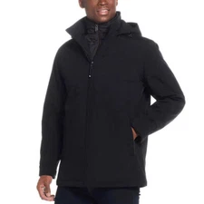 Weatherproof Men's Stretch Tech Jacket Water Resistant (BLACK, Size Medium) NWT