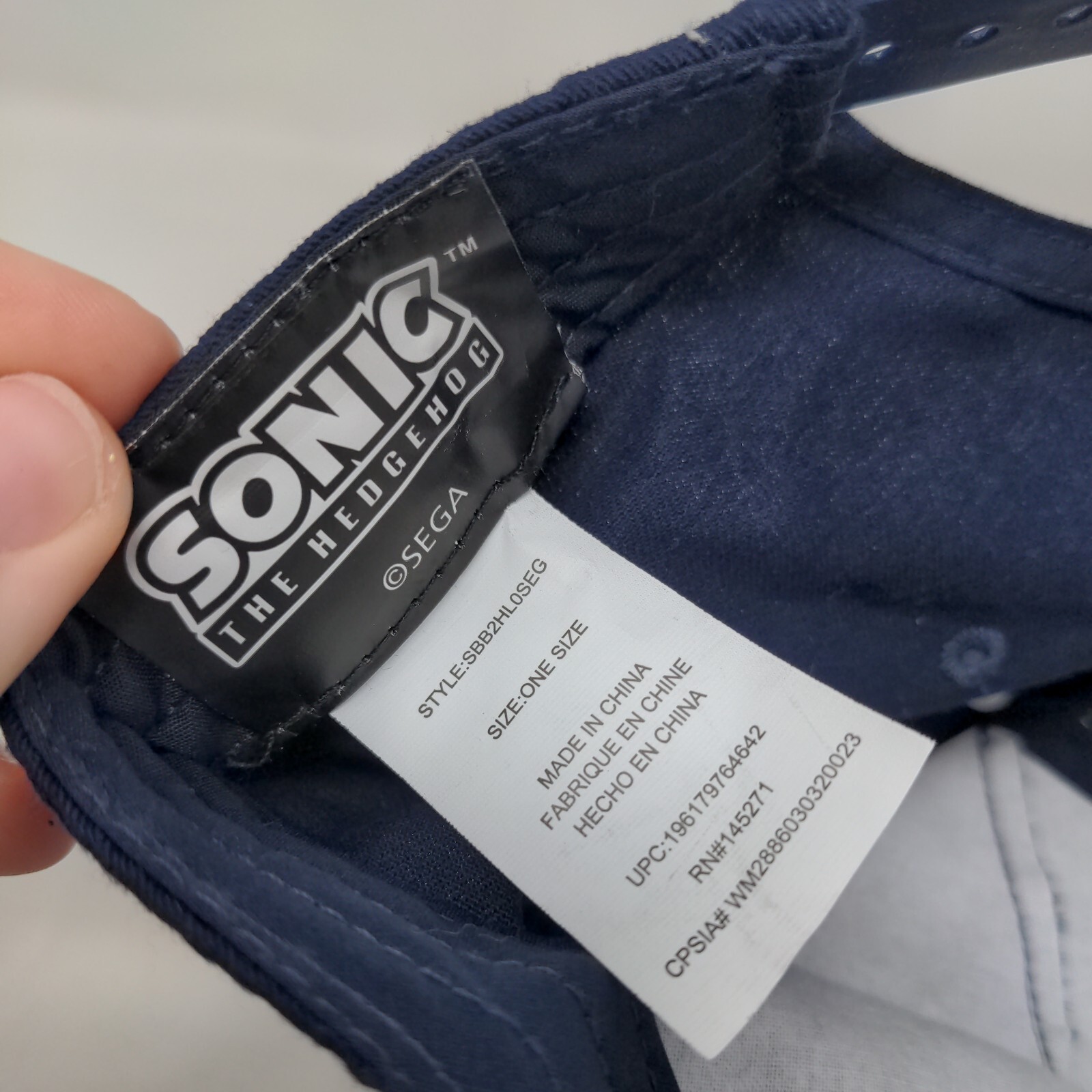 Sonic The Hedgehog Patch Snapback Hat Blue One Si… - image 7