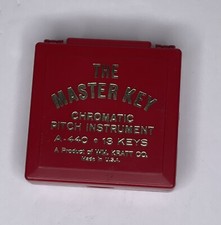 Vintage The Master Key Chromatic Pitch Instrument A-440 13 Keys Tuner Kratt USA