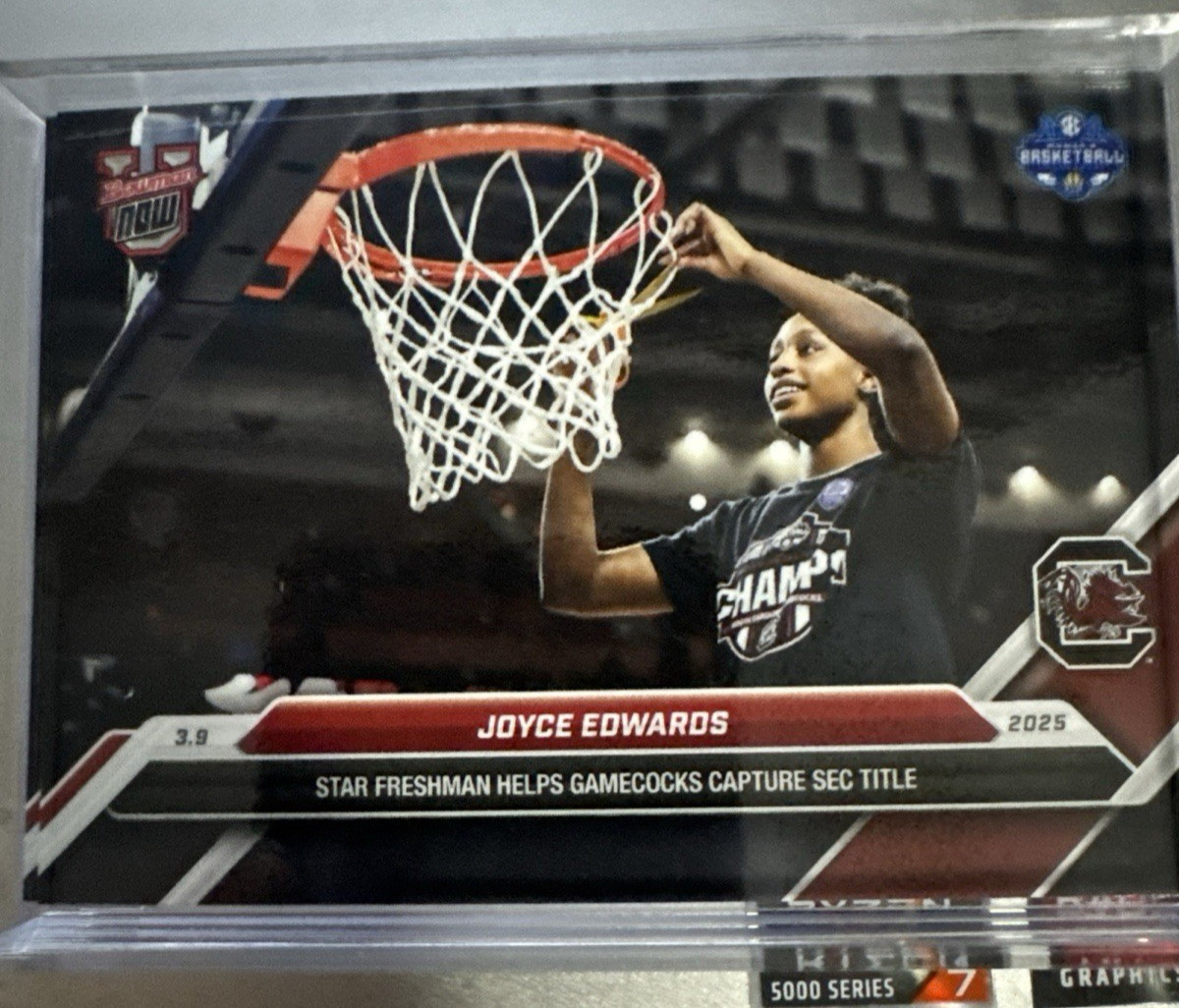 2024-25 Bowman U Now Joyce Edwards Star Freshman Helps Win SEC Title #80