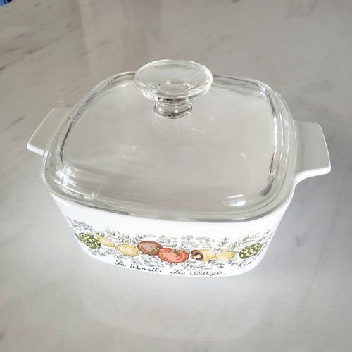 Corning Ware Le Persil La Sauge Spice of Life 1.5 Qt. A-1 1/2-B With Lid