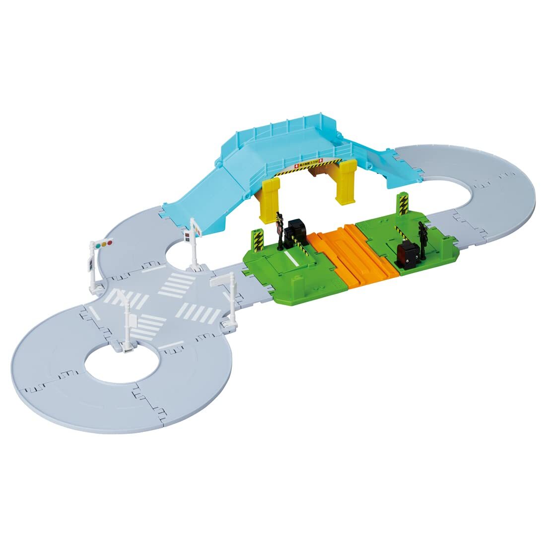 Taka JamaicaCROWN CROSSOVER ミニカー takara tomy Tomica Tomica Town railroad crossing overpass