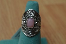 1.12ct Bali Legacy Peruvian Pink Opal Ring Sterling Silver Size 6