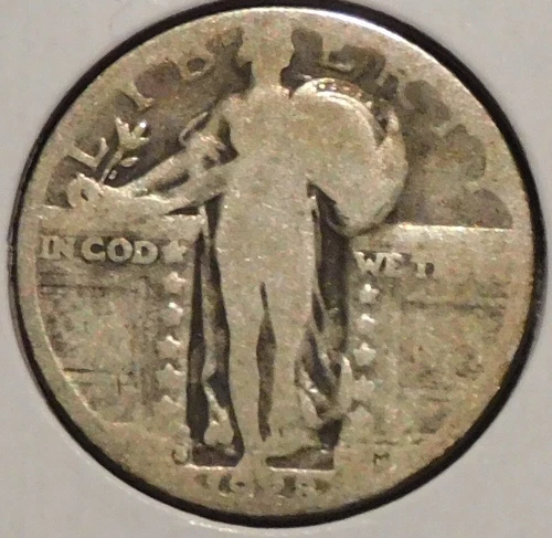Silver Quarter - Standing Liberty - 1928-S (Worn)