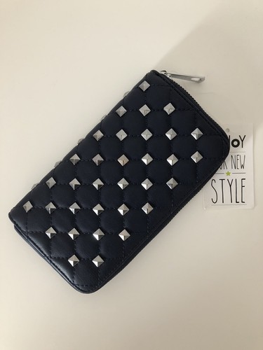 Portafoglio donna Nuovo in ecopelle Blu con borchie | eBay