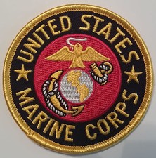 US MARINE CORPS USMC 3 INCH ROUND PATCH - MADE IN THE USA!