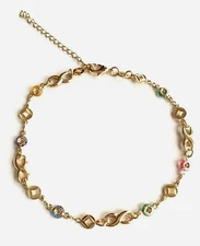 14K GOLD FILLED ANKLET 9” TO 11” LONG/14K GOLD FILLED  TOBILLERA 11” LARGO - A49