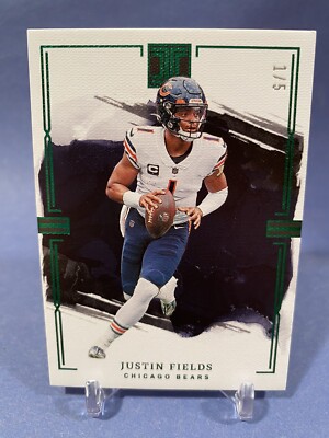 2023 Panini Impeccable Emerald Justin Fields  1/5 #19 Numbers Matching