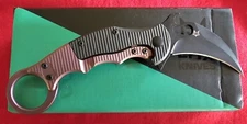 FOX KARAMBIT KNIFE FOLDER TITANIUM & CARBON FIBER  BB-599TICL NIB