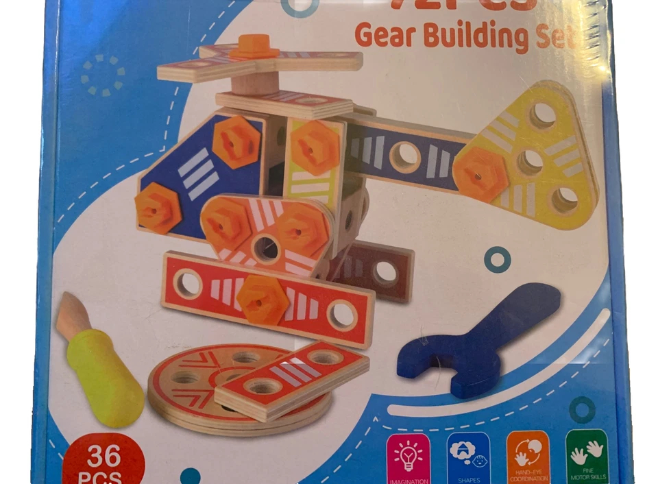 Gear Building Set Helicopter Learning Gemileo Building Set 72 Piece - Image 2 of 4