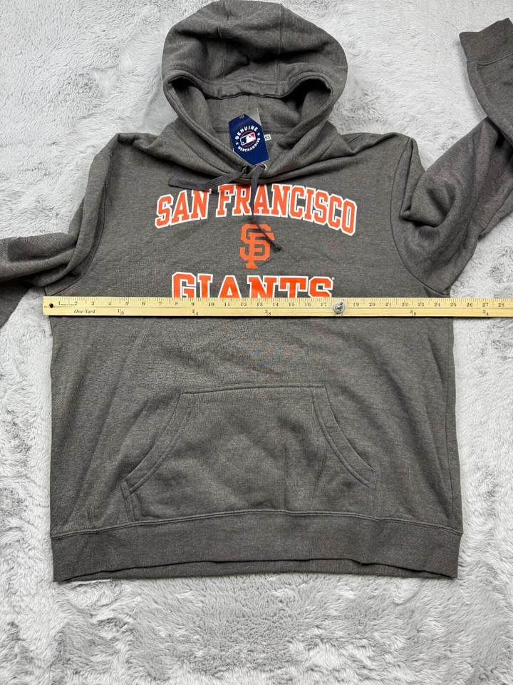 Suéter de los Gigantes de San Francisco para Hombres Extra Grande Gris Fanáticos MLB Béisbol Foto 4 de 4