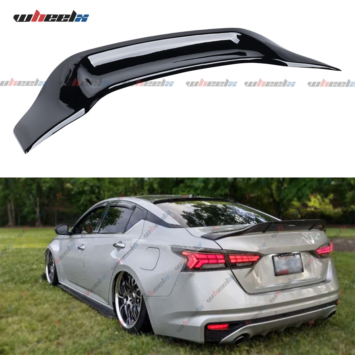 FOR 20192024 NISSAN ALTIMA R STYLE GLOSS BLACK HIGH KICK DUCKBILL