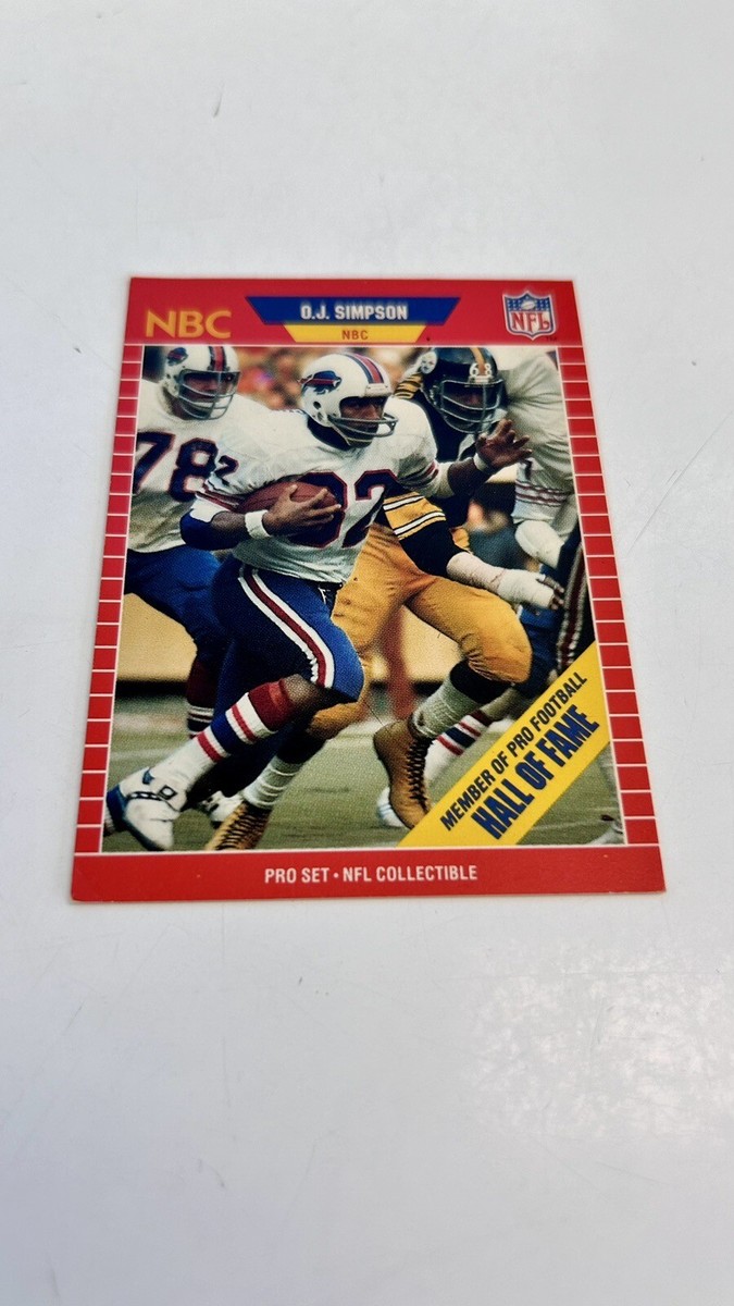 ヨーコ PR プロモ サイン O.J. Simpson Pro Set #29 Hall Of Fame Announcer NBC Football