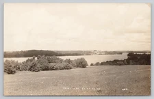 Postcard RPPC Landscape View of China Lake in China, ME