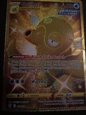 Pokemon Octillery Shiny Gold Secret Rare 178/163 Card Battle Styles NM/M