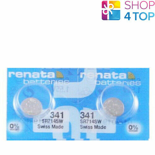 Renata 341 – Batteria Per Orologio SR714SW – 1,55 V, Senza Mercurio, Prodotta In Svizzera