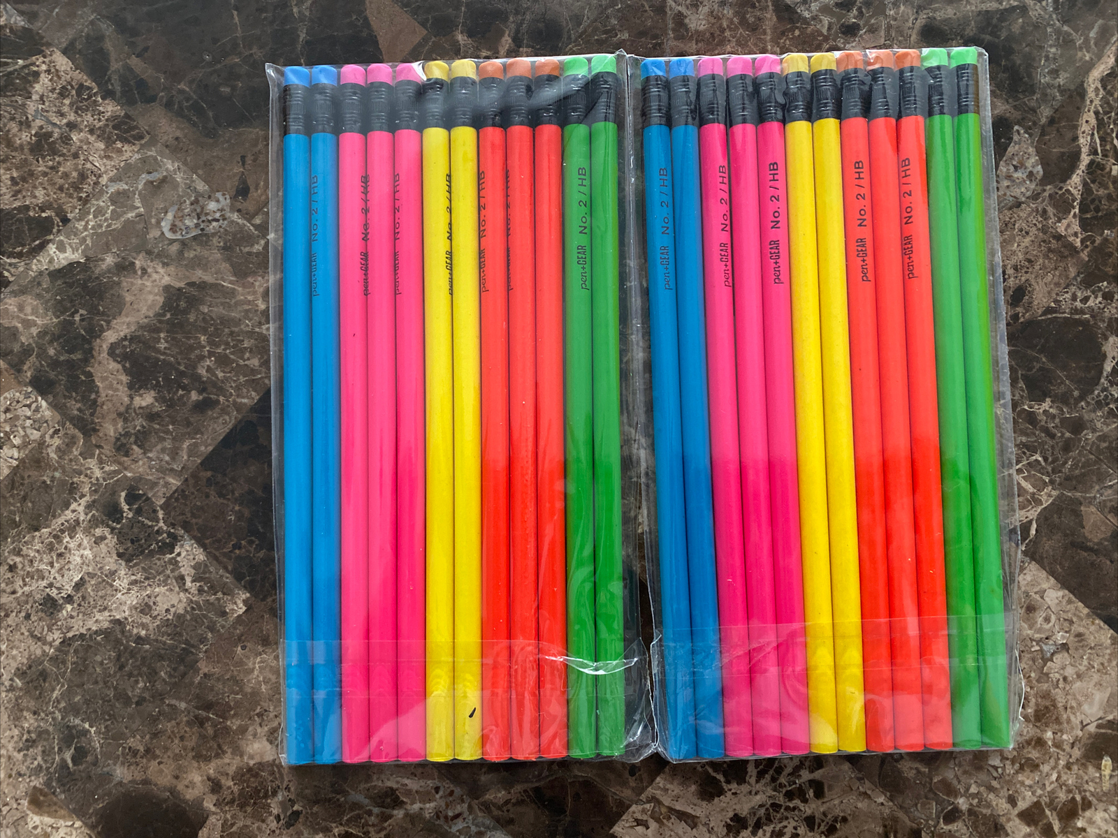 New Pen+Gear Brand Neon #2 Pencils 12 Per Pack - Total 24 pencils 2 Packs