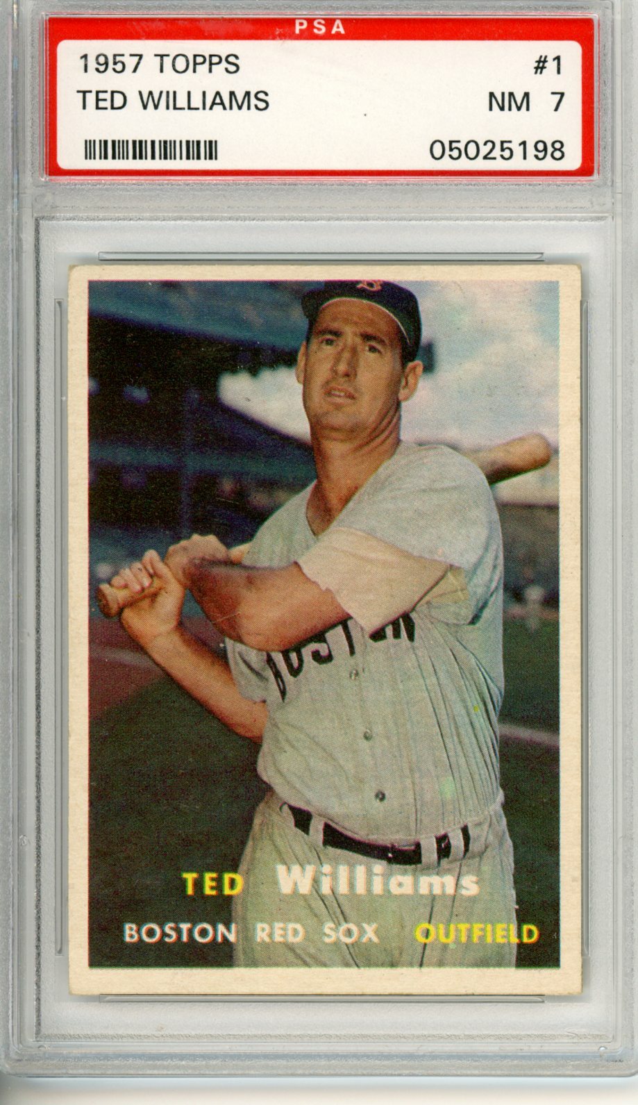 1957	Topps	Ted	Williams	1	PSA 7		Red Sox		11384