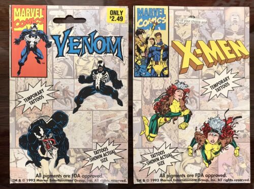 Vintage  Venom - X-Men Tattoos * Jim Lee  & Erik Larsen Art  * 1993 - Photo 1/5