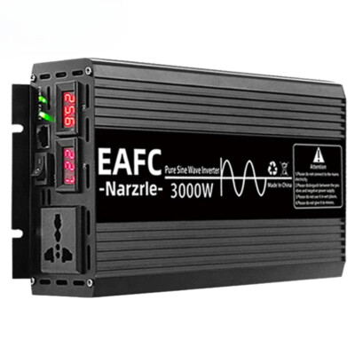 Car Inverter Power Pure Sine Wave Inverter DC 12V to AC 220V Car Power Voltage