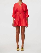 Acler Fairyhill Mini Dress Chilli