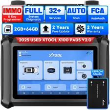 XTOOL USED X100PAD S V2.0 Auto Car Diagnostic Tool OBD2 Scanner + EEPROM Adapter