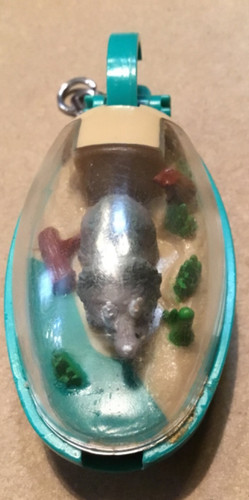 Vintage 1993 Takara My Pet Dino Triceratops Dinosaur Keychain Toy WORKS No Top