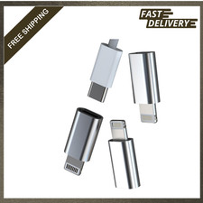Lightning Male to USB C Female Charging Adapter Pack of 3 for iPhone iPad Data