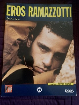 Italian Musician EROS RAMAZZOTTI  RARE Photo book Biography Italian Language